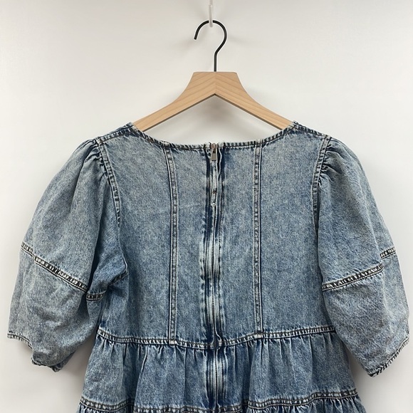 Anthropologie Blue Denim Mini Dress - Picture 7 of 9